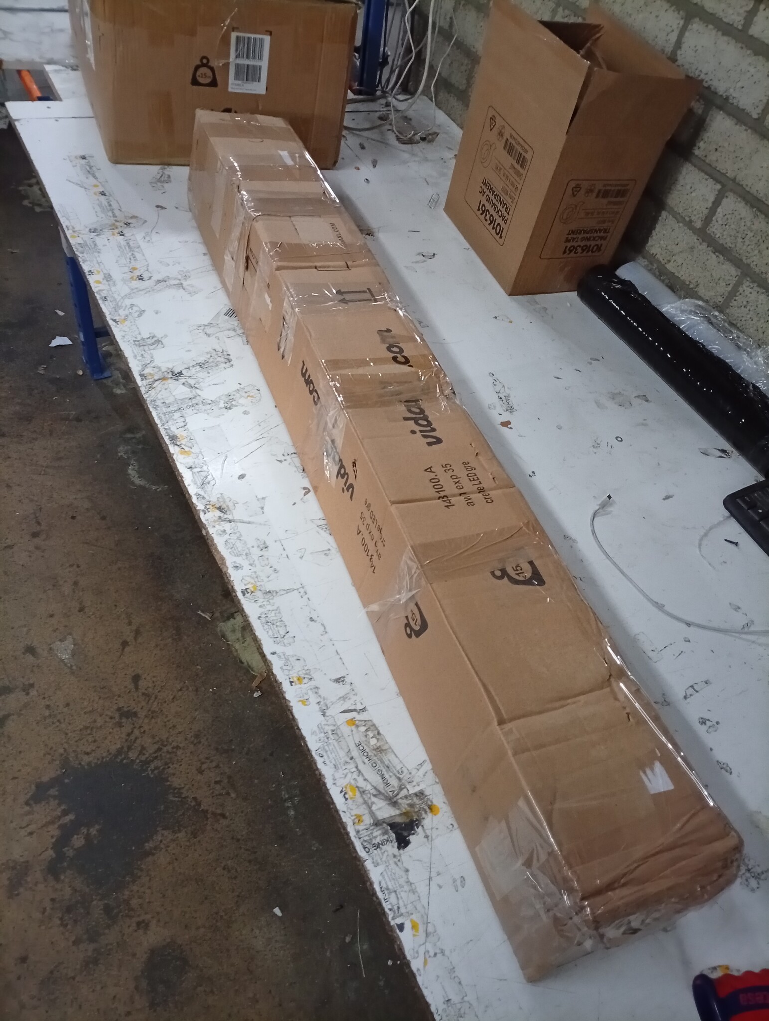 vidaXL Luifel uitschuifbaar LED 350cm Crème - 55% Korting!