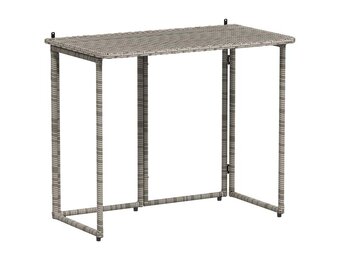 VidaXL Inklapbare Tuintafel Poly Rattan Grijs - 46% Korting!