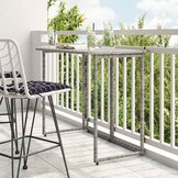 VidaXL Inklapbare Tuintafel Poly Rattan Grijs - 46% Korting!