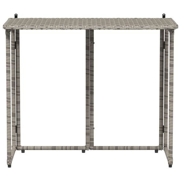 VidaXL Inklapbare Tuintafel Poly Rattan Grijs - 46% Korting!