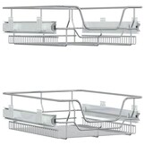 VidaXL Uittrekbare Draadmanden (2 stuks) 45cm Zilver - 35% Korting!