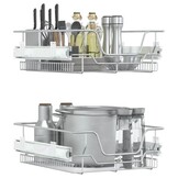 VidaXL Uittrekbare Draadmanden (2 stuks) 45cm Zilver - 35% Korting!