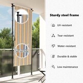 VidaXL Buiten Rolgordijn 120x270cm - Geel/Wit (42% Korting!)