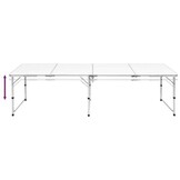 VidaXL Campingtafel Inklapbaar Aluminium 240x60cm - 40% Korting!