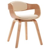 vidaXL Eetkamerstoelen 2 st - Gebogen Hout & Kunstleer - 70% Korting!