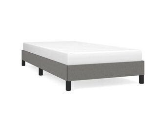 vidaXL Bedframe 90x200cm Donkergrijs Stof - Nu 40% Korting!