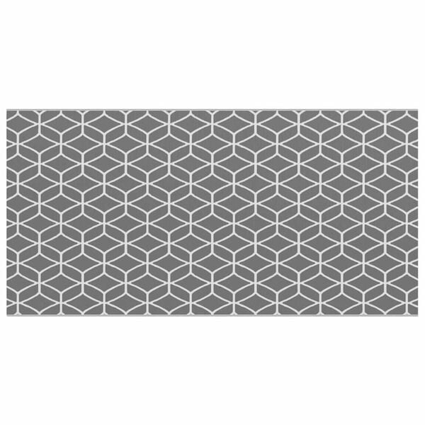 VidaXL Buitentapijt Grijs/Wit 300x600cm - 40% Korting! Goede Staat