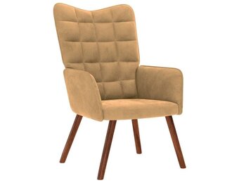 VidaXL Relaxstoel Fluweel Bruin - 40% Korting! | Zo Goed Als Nieuw