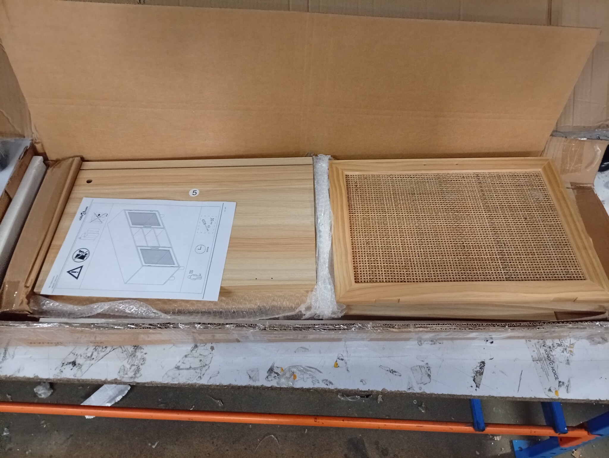 VidaXL Dressoir Grenenhout Rattan - 55% Korting! Lichte Krasjes