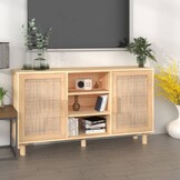 VidaXL Dressoir Grenenhout Rattan - 55% Korting! Lichte Krasjes