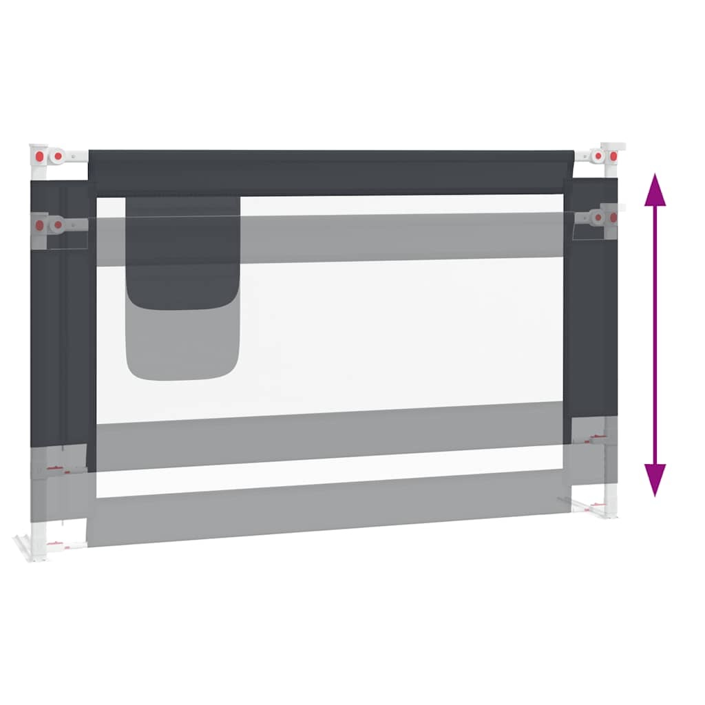 VidaXL Bedhekje Peuter Donkergrijs (40% korting!) - 120x25 cm