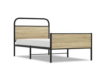 vidaXL Bedframe Sonoma Eiken 90x200cm | 40% KORTING! | Retourtje