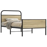 vidaXL Bedframe Sonoma Eiken 90x200cm | 40% KORTING! | Retourtje