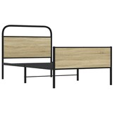 vidaXL Bedframe Sonoma Eiken 90x200cm | 40% KORTING! | Retourtje
