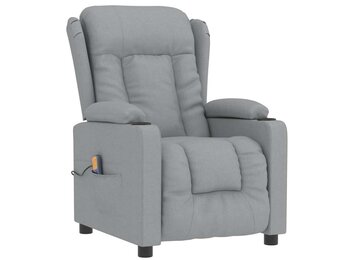 vidaXL Massagestoel Stof Lichtgrijs - Nu 40% Korting!