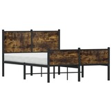 vidaXL Bedframe Metaal Gerookt Eiken 120x200cm - 60% Korting!