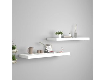 VidaXL Zwevende Wandschappen 2 stuks - 40% Korting! MDF Wit