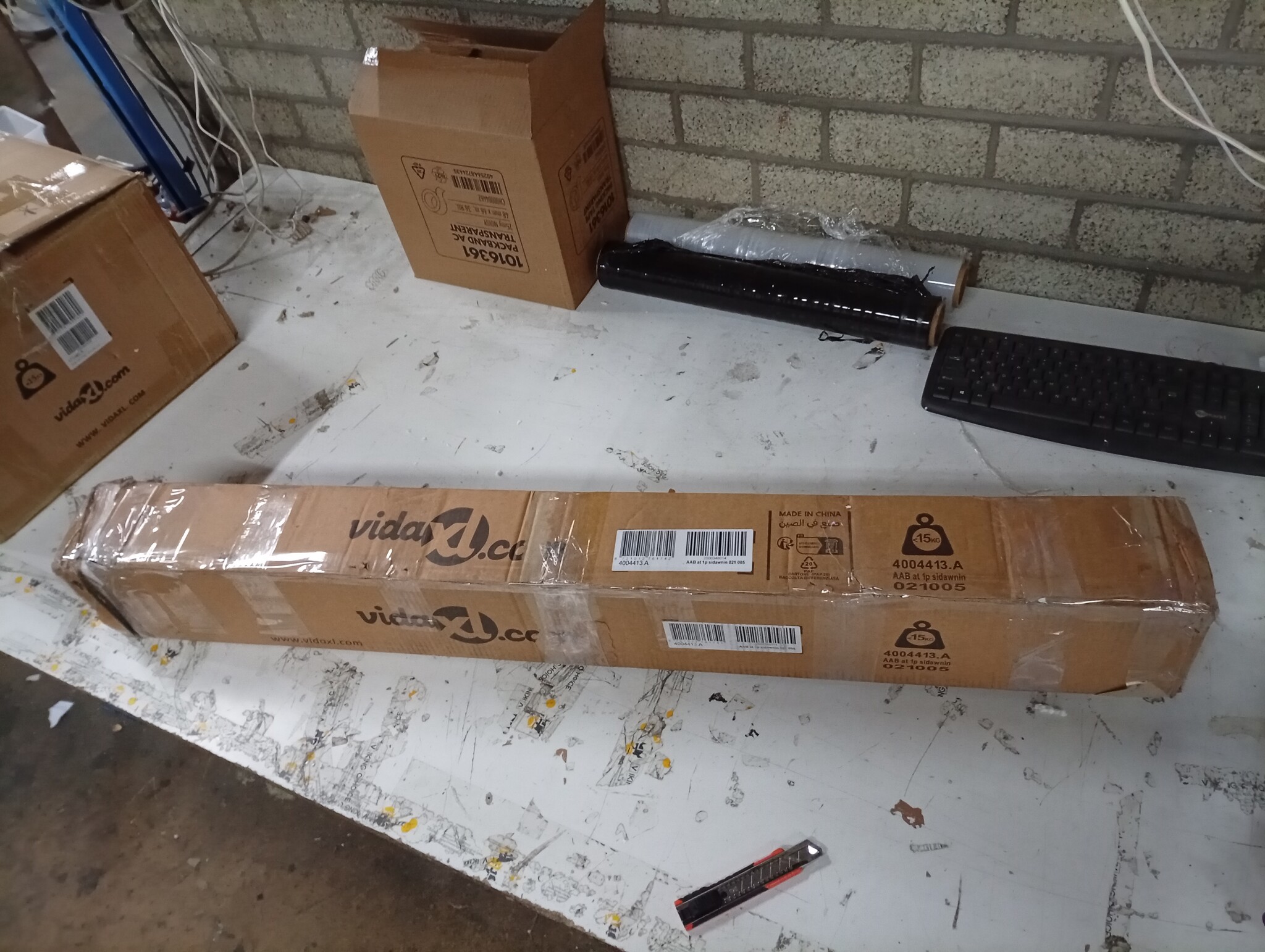 vidaXL Uittrekbaar Windscherm 120x500 cm Antraciet - Nu 55% Korting!