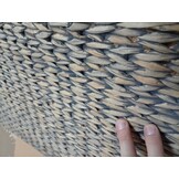 vidaXL Bankje met 2 Poefs Zeegras (Grijs Kussen) - 55% Korting!