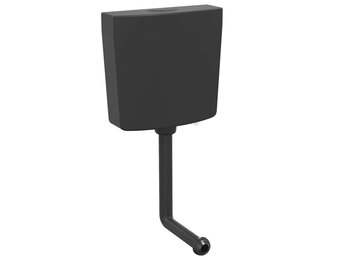 VidaXL Toiletstortbak Zwart - 40% Korting! Nu 3/6 L met waterinlaat onderin