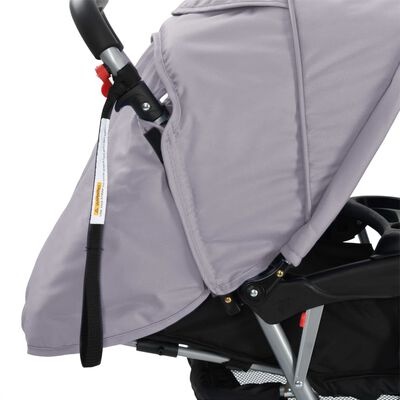 Dubbele Kinderwagen Staal Grijs/Zwart - 40% Korting! Nu met Korting!