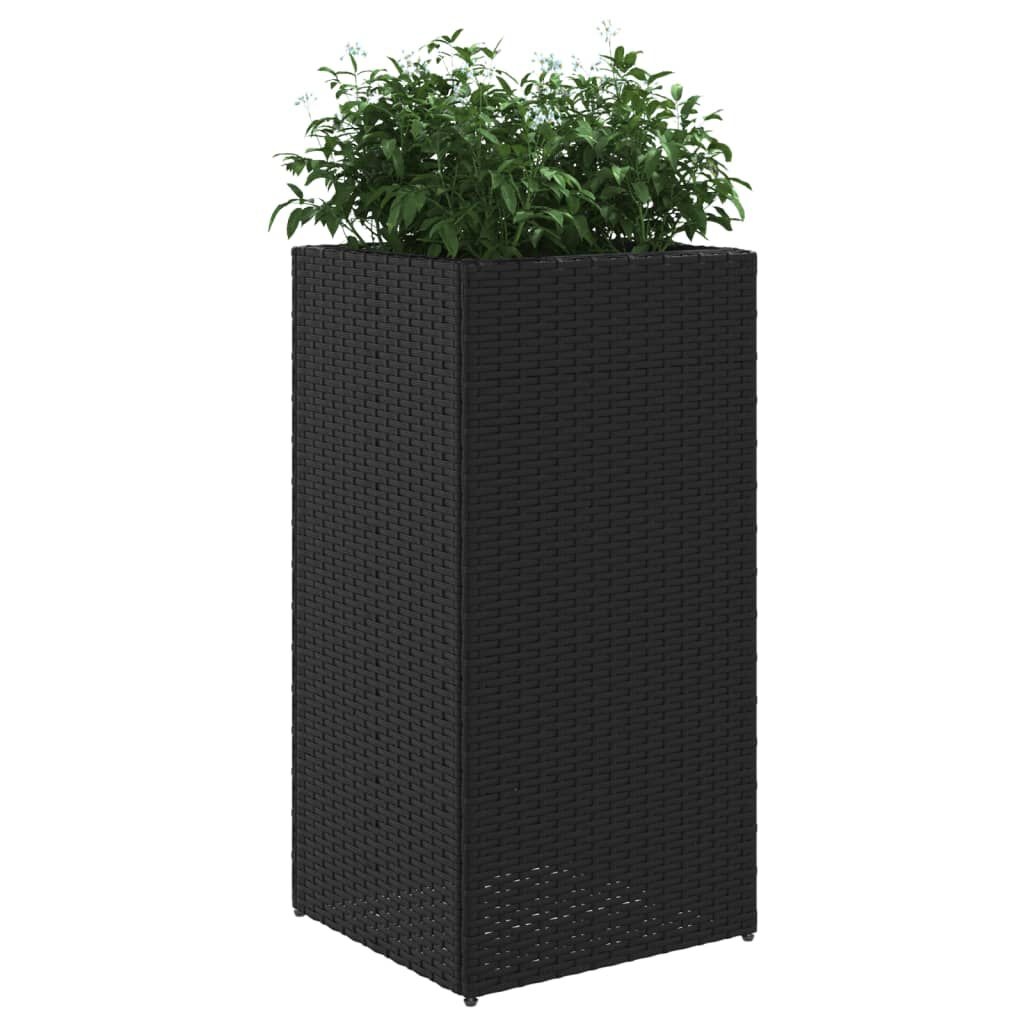 VidaXL Plantenbak Poly Rattan Zwart 40x40x80cm - 71% KORTING!