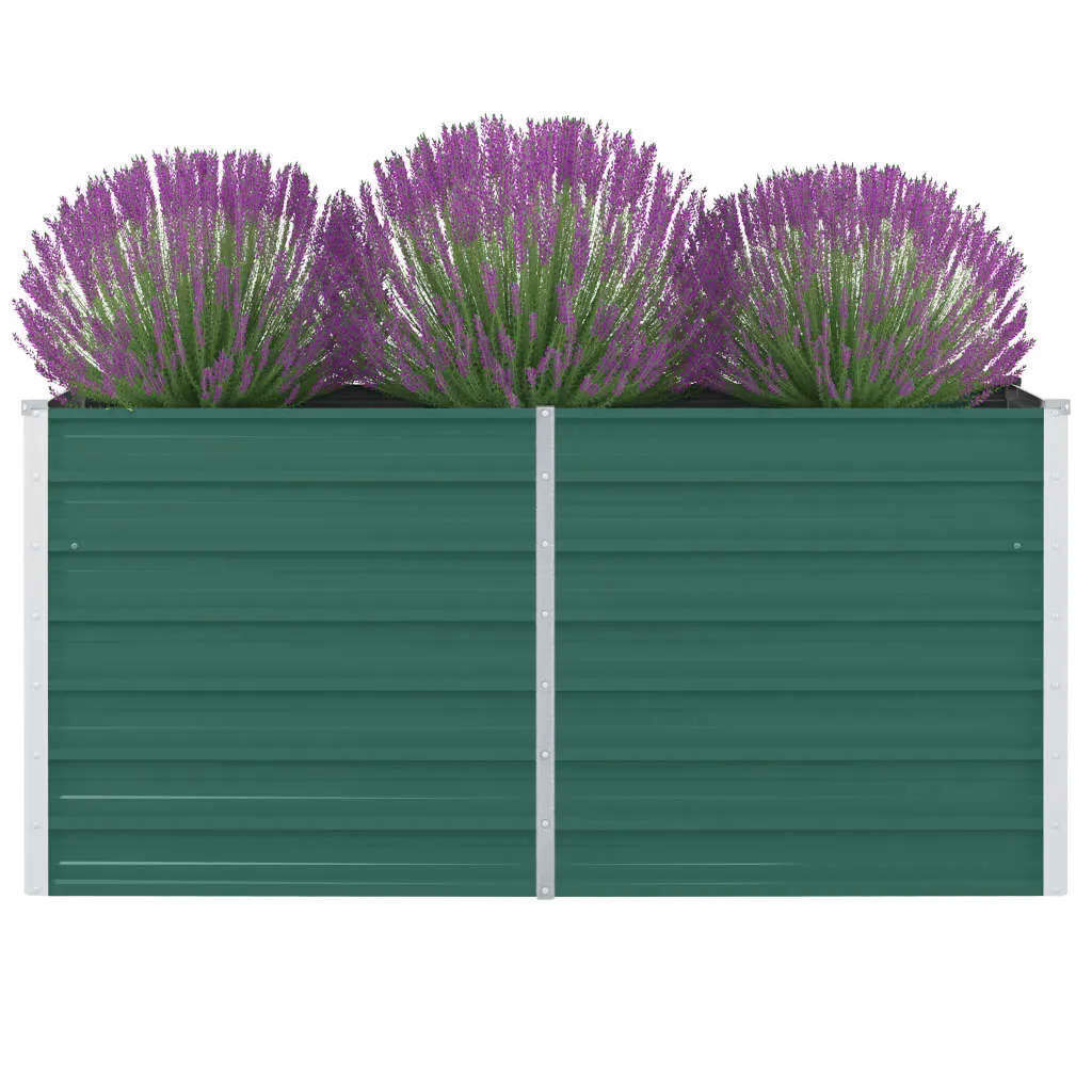 vidaXL Verhoogd Plantenbed 160x80x77cm Groen (Gegalvaniseerd Staal) - 56% Korting!