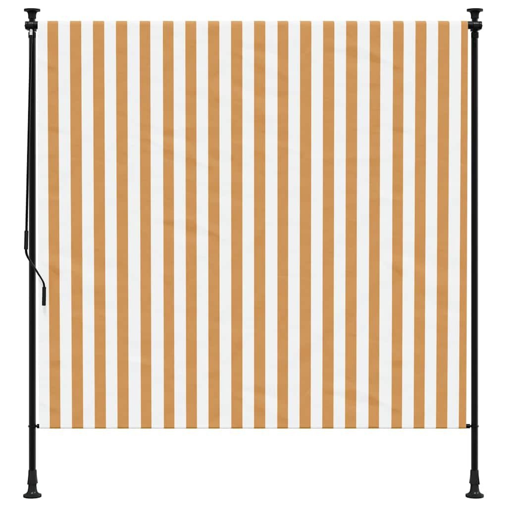 VidaXL Rolgordijn Buiten 150x270cm Oranje/Wit - 68% KORTING!