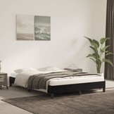 VidaXL Bedframe Fluweel Zwart 140x200cm - Nu 40% Korting!