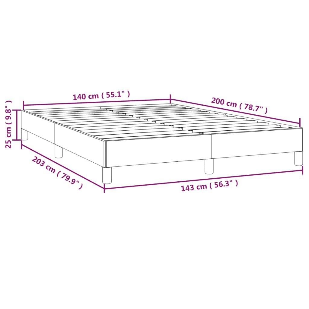VidaXL Bedframe Fluweel Zwart 140x200cm - Nu 40% Korting!