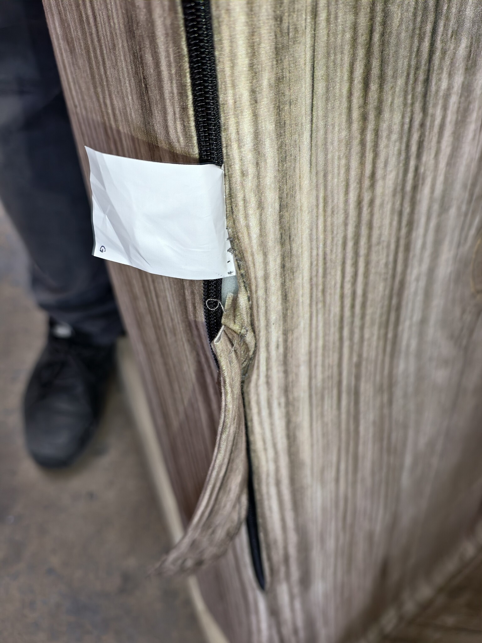 Logeermatras Houtmotief - Opvouwbaar 200x90x15cm - Campingmatras - 40% Korting!