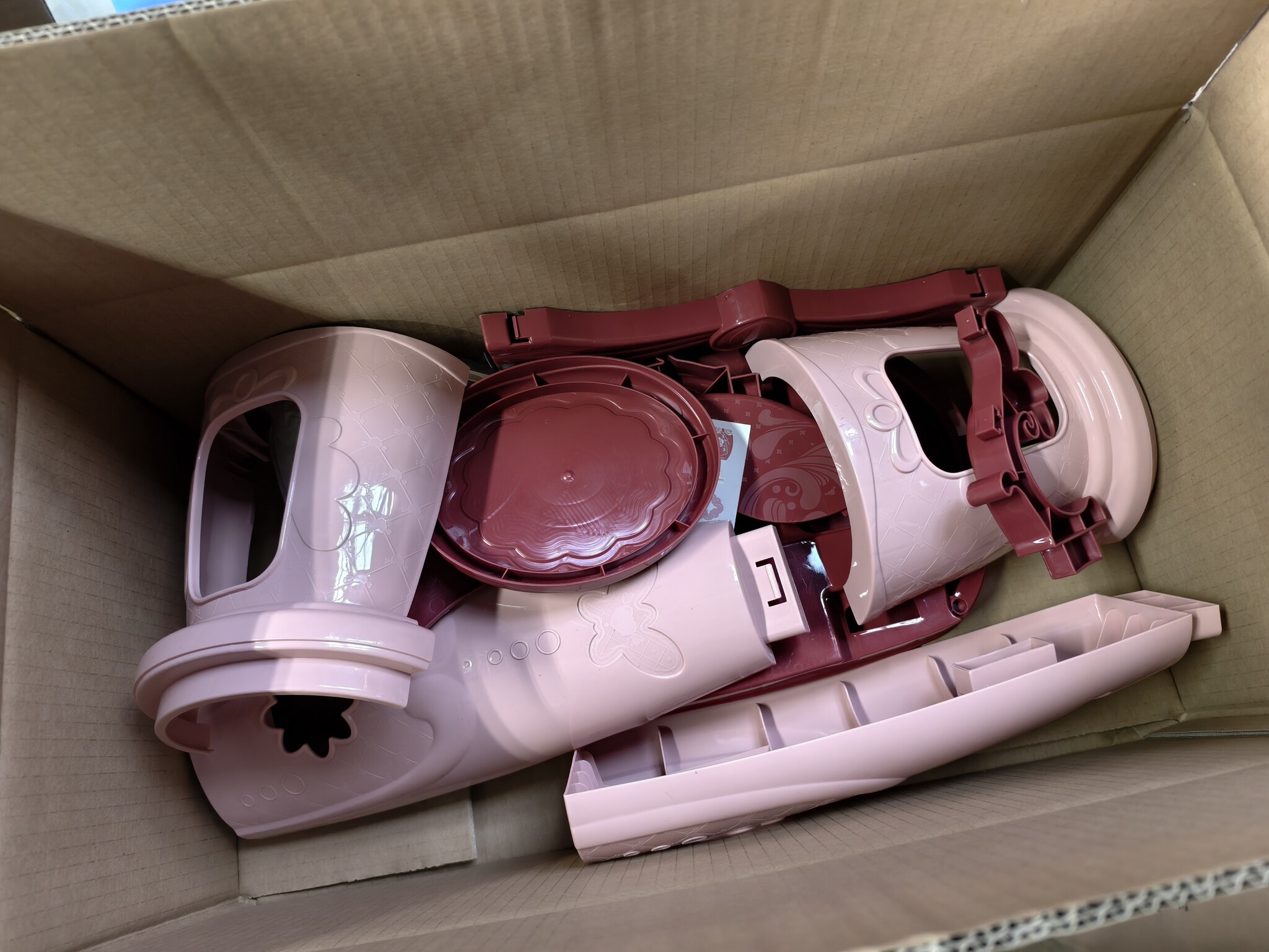 Kaptafel kind - make up tafel met spiegel - 44x24,5x76cm - roze