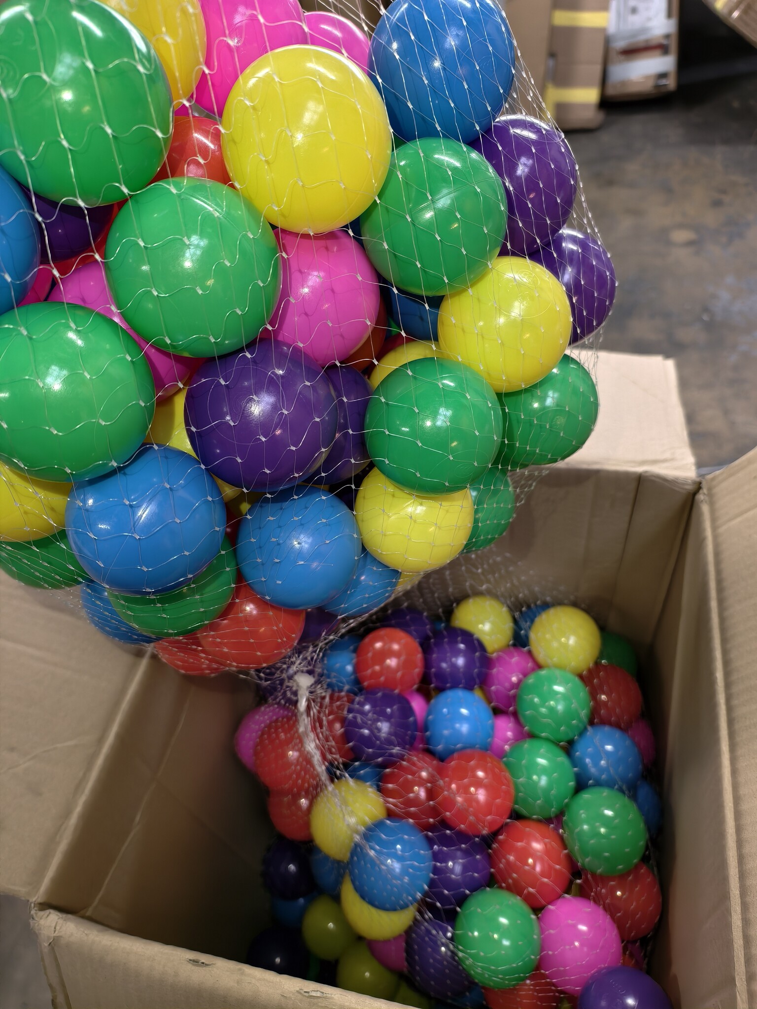 Ballenbak ballen 1000 stuks 7cm, rood, groen, paars, roze, geel, blauw