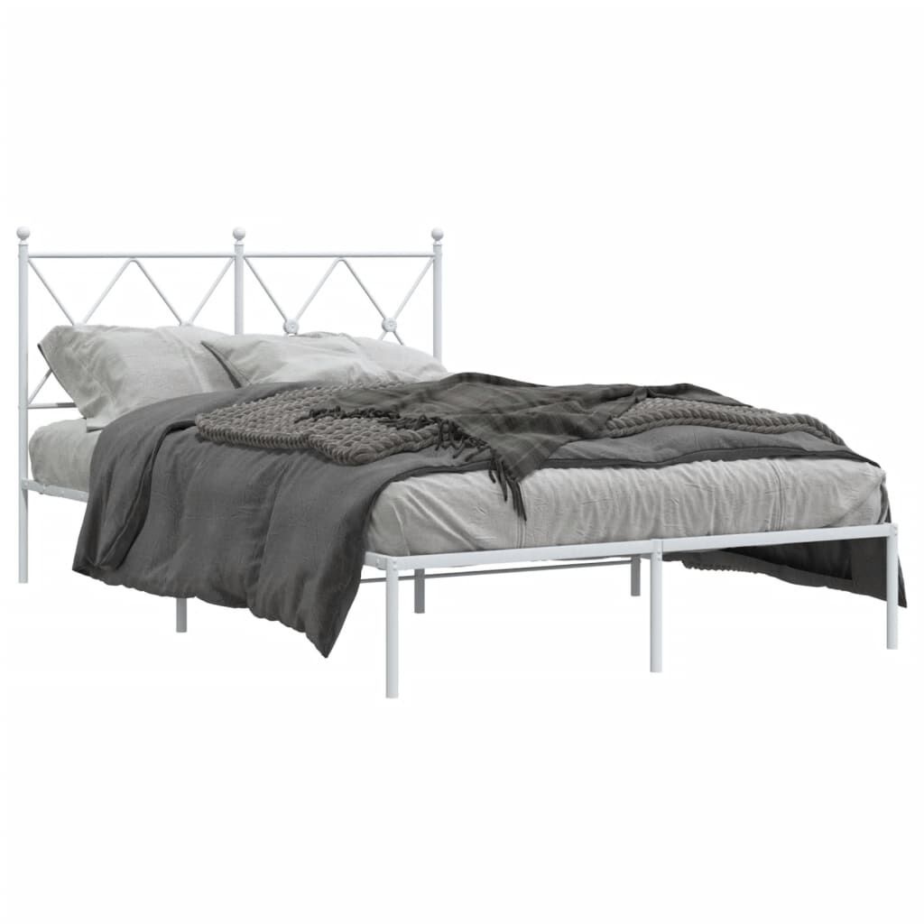 vidaXL Bedframe Metaal Wit 120x200cm - 40% Korting!