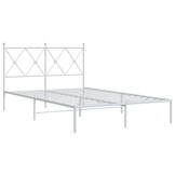 vidaXL Bedframe Metaal Wit 120x200cm - 40% Korting!