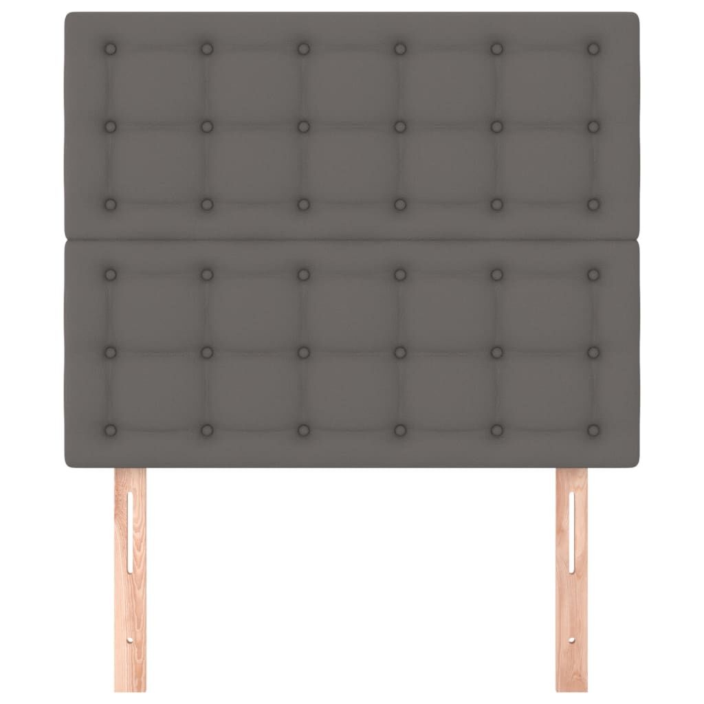 Hoofdborden 2 st 100x5x78/88 cm Kunstleer Grijs - 40% Korting!