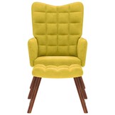 vidaXL Relaxstoel Fluweel Geel - 40% Korting! Laatste Stuk!