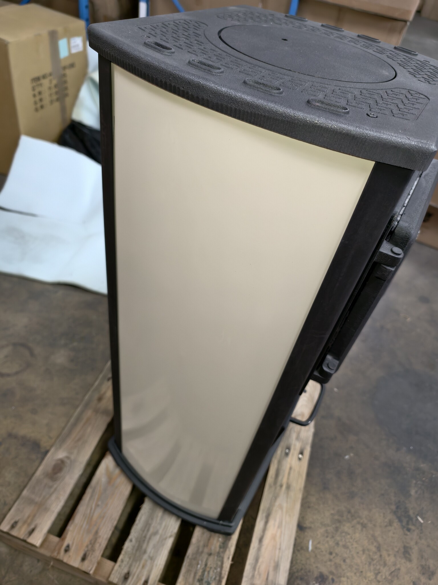 Houtkachel EKONOMIK LUX Antraciet/Beige 8,5kW - 40% Korting!