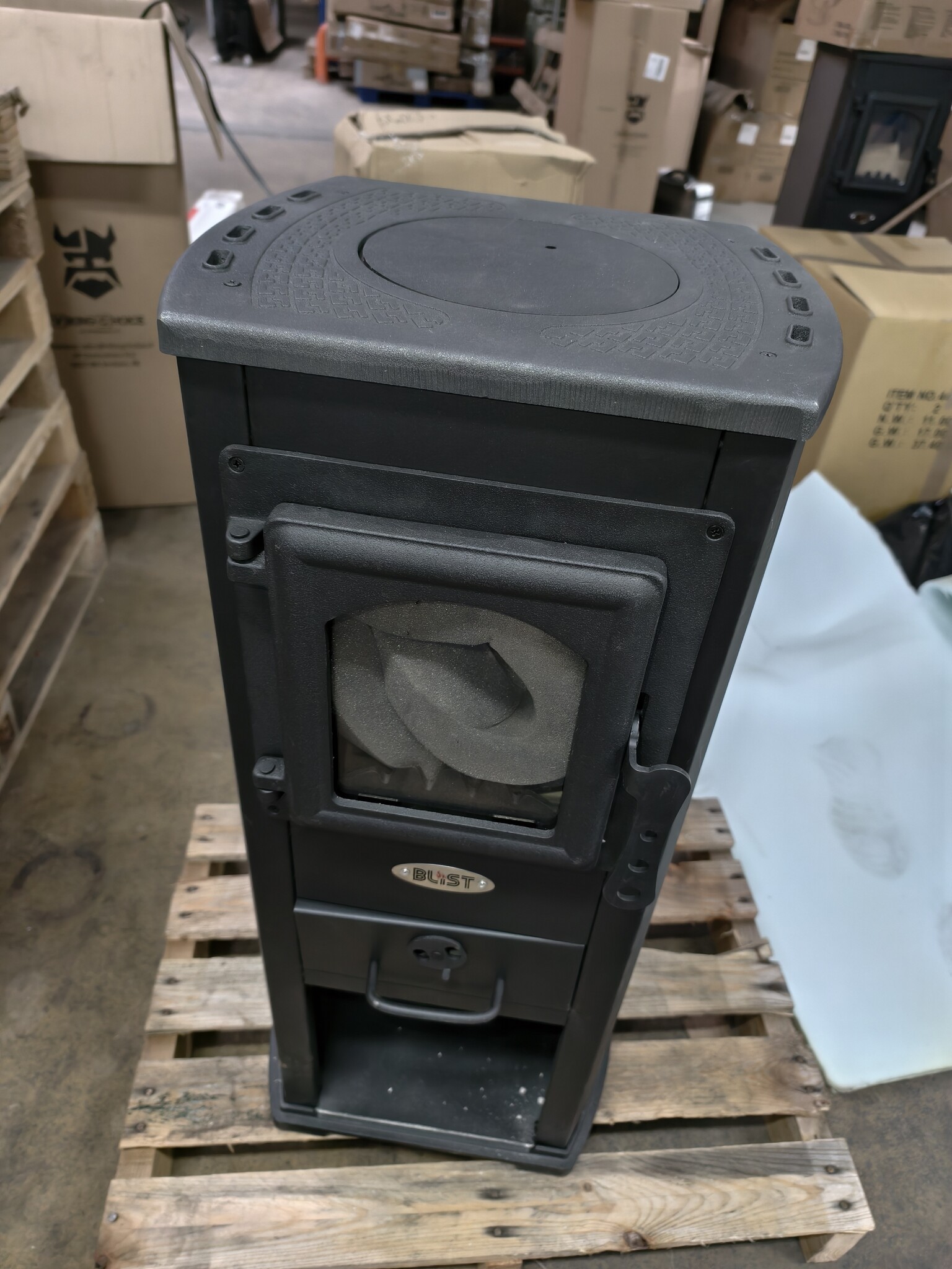 Houtkachel EKONOMIK LUX Antraciet/Beige 8,5kW - 40% Korting!