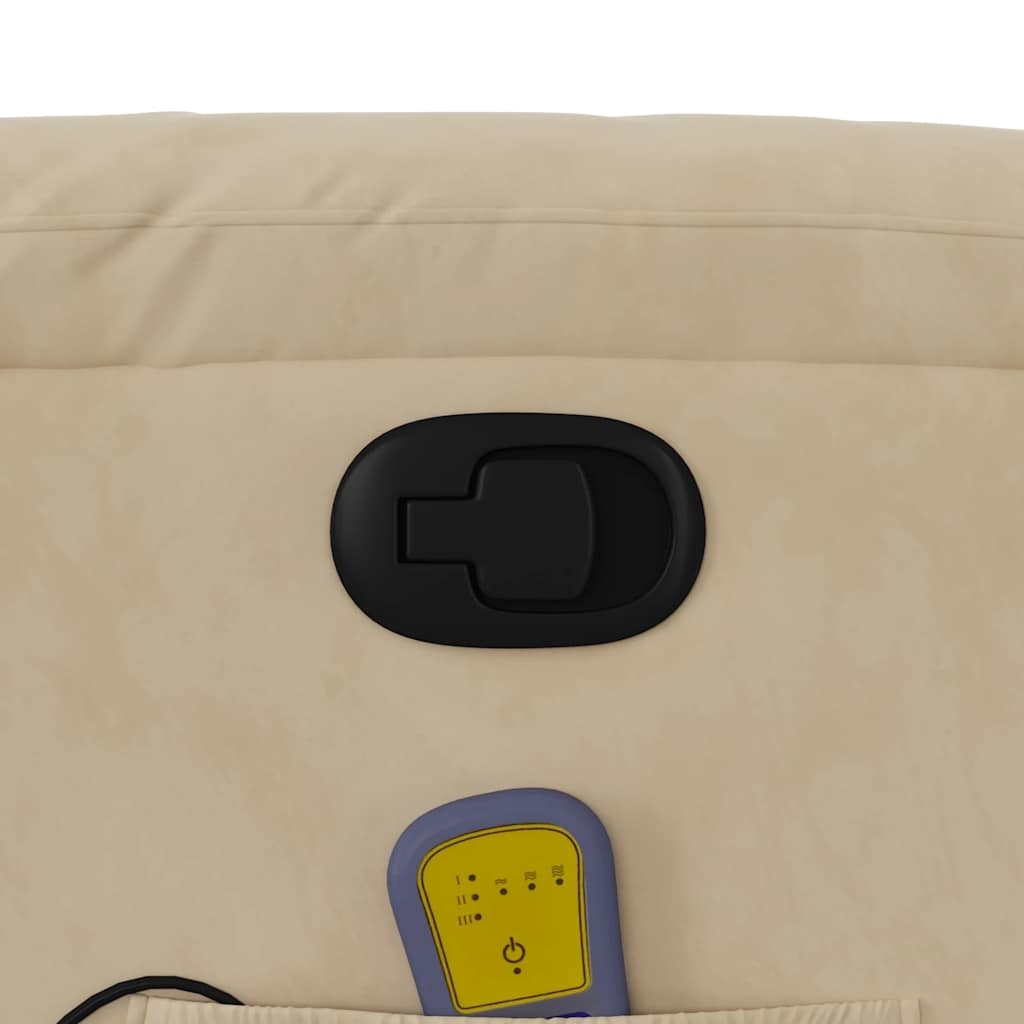 VidaXL Massagestoel Microvezel Crème - 74% Korting! Unieke Kans!