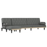 vidaXL Chaise longue donkergrijs - 84% KORTING! | Nog 1 op voorraad!