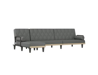 vidaXL Chaise longue donkergrijs - 84% KORTING! | Nog 1 op voorraad!