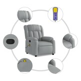 Luxe Massagestoel Lichtgrijs - 55% Korting! Geretourneerd Product