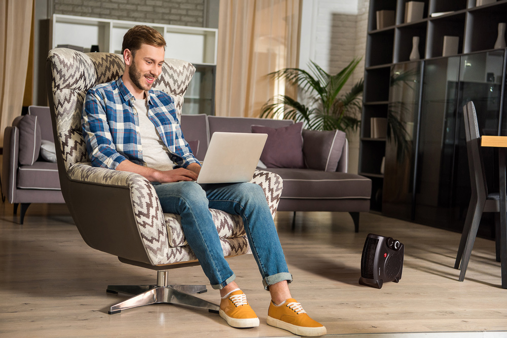 ELDOM Ventilatorkachel Elektrisch 1000/2000W Zwart | 51% Korting