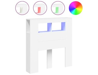 vidaXL Hoofdeinde met LED - Bewerkt Hout (35% Korting!)