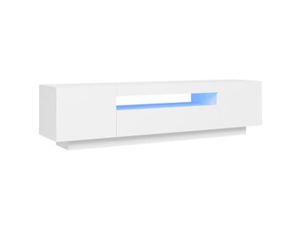 vidaXL TV-meubel Wit met LED-verlichting (40% Korting!) - 160cm