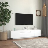vidaXL TV-meubel Wit met LED-verlichting (40% Korting!) - 160cm
