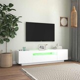 vidaXL TV-meubel Wit met LED-verlichting (40% Korting!) - 160cm