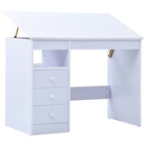VidaXL Kindertekentafel/Bureau Kantelbaar Wit - 40% Korting!