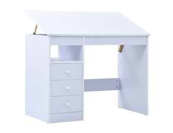 VidaXL Kindertekentafel/Bureau Kantelbaar Wit - 40% Korting!